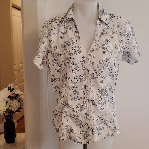 NWT Coupe light cotton floral shirt Medium Large - Picture 1 of 13
